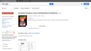 
                            13. Australia Company Laws and Regulations Handbook - Google böcker, resultat