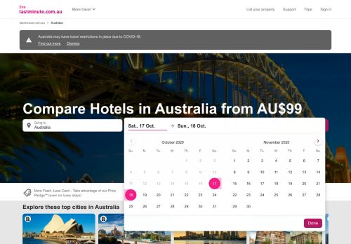 
                            5. Australia Hotel - Lastminute