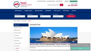 
                            6. Australia Visa | Travel Department