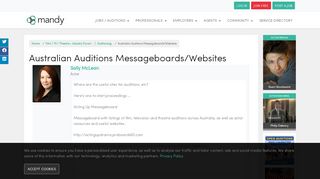 
                            7. Australian Auditions Messageboards/Websites - Actors