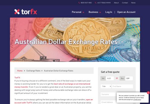 
                            10. Australian Dollar Exchange Rate | Exchange Rates | TorFX