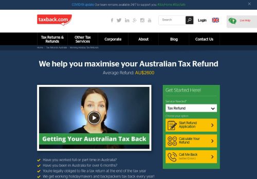 
                            11. Australian Working Holiday Tax Returns | OZ Tax Refunds| Taxback.com