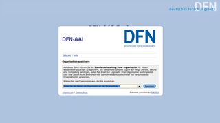 
                            3. Auswahl der Organisation - DFN-Verein