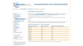 
                            11. Auswahlgrenzen Humanmedizin - eCampus - UMG