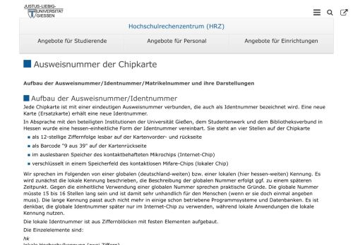 
                            5. Ausweisnummer der Chipkarte — Hochschulrechenzentrum (HRZ)