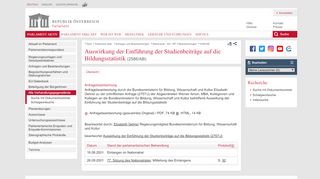 
                            12. Auswirkung der Einführung der Studienbeiträge auf die Bildungsstatistik