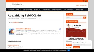 
                            10. Auszahlung PaidXXL.de - 360-Projects.de