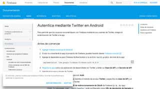 
                            1. Autentica mediante Twitter en Android | Firebase