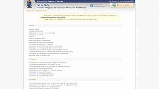 
                            5. Autenticação de Documentos Emitidos pelo SIGAA - UFPb