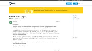 
                            6. Autenticação Login - Android - GUJ