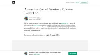 
                            1. Autenticación de Usuarios y Roles en Laravel 5.5 – Claudio Vallejo ...