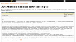 
                            8. Autenticación mediante certificado digital - Foros del Web