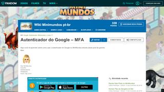 
                            12. Autenticador do Google – MFA | Wiki Minimundos pt-br | FANDOM ...