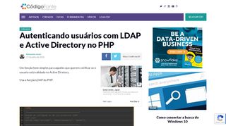 
                            3. Autenticando usuários com LDAP e Active Directory no PHP – Código ...