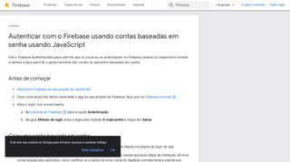 
                            13. Autenticar com o Firebase usando contas baseadas em senhas ...