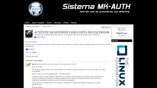 
                            5. AUTENTICAR HOTSPOT COM CONTA DO FACEBOOK - MK-AUTH