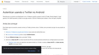 
                            6. Autenticar usando o Twitter no Android | Firebase
