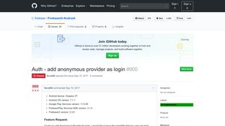 
                            1. Auth - add anonymous provider as login · Issue #900 · firebase ...