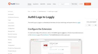 
                            8. Auth0 Logs to Loggly