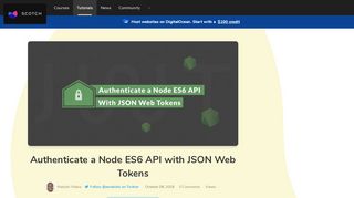 
                            5. Authenticate a Node.js API with JSON Web Tokens ― Scotch.io