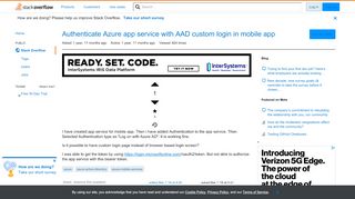 
                            9. Authenticate Azure app service with AAD custom login in mobile app ...