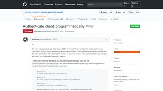 
                            8. Authenticate client programmatically · Issue #447 · spring-projects ...