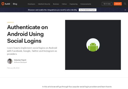 
                            6. Authenticate on Android Using Social Logins - Auth0