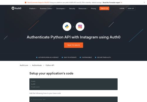 
                            5. Authenticate Python with Instagram - Auth0