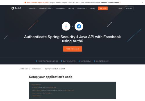 
                            3. Authenticate Spring Security Java API with Facebook - Auth0