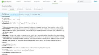 
                            13. Authenticate to OAuth2 services | Android Developers