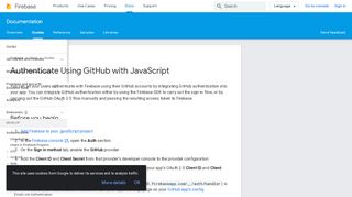 
                            9. Authenticate Using GitHub with JavaScript | Firebase