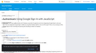 
                            6. Authenticate Using Google Sign-In with JavaScript | Firebase