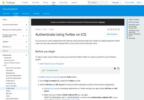 
                            5. Authenticate Using Twitter Login on iOS | Firebase