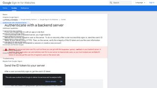 
                            11. Authenticate with a backend server | Google Sign-In for ...