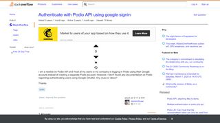 
                            12. Authenticate with Podio API using google signin - Stack Overflow