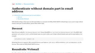 
                            7. Authenticate without domain part in email address - iRedMail ...