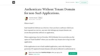 
                            4. Authenticate Without Tenant Domain for non-SaaS Applications.