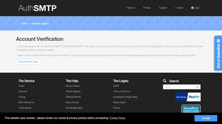 
                            11. Authenticated SMTP mail relay - account verification information