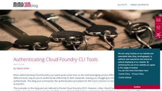 
                            10. Authenticating Cloud Foundry CLI Tools | mimacom