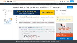 
                            3. Authenticating remotely validated user credentials for TYPO3 ...