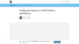 
                            2. Authenticating users with Firebase and Flutter – FlutterDoc