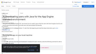 
                            3. Authenticating users with Java for the App Engine ... - Google Cloud
