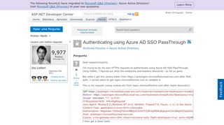 
                            6. Authenticating using Azure AD SSO PassThrough - MSDN - Microsoft