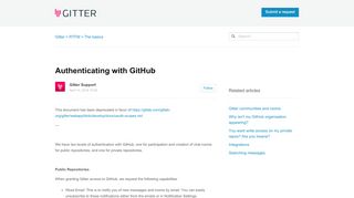 
                            3. Authenticating with GitHub – Gitter