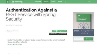 
                            1. Authentication against a REST Service with Spring Security | Baeldung