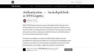 
                            12. Authentication — An in depth look at AWS Cognito – THE ICONIC Tech