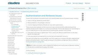 
                            7. Authentication and Kerberos Issues | 5.14.x | Cloudera Documentation