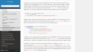 
                            1. Authentication and security - Tornado Web Server