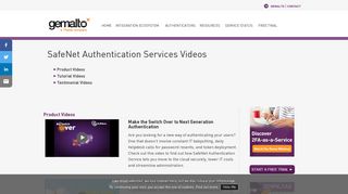 
                            4. Authentication as a Service: SafeNet Authentication Services - Gemalto