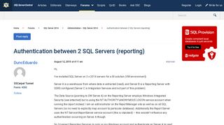 
                            6. Authentication between 2 SQL Servers (reporting) - SQL Server Central